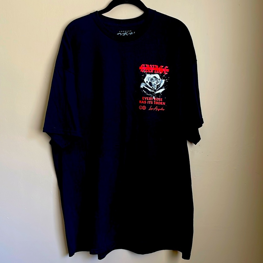 2XL Poison black Every Rose Has its Thorn t-shirt